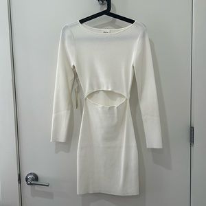 Aritzia Cut Out white dress